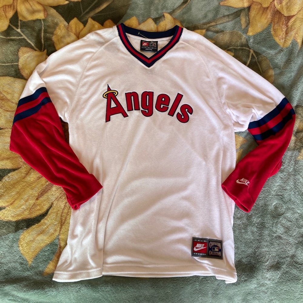 Vtg Nike Cooperstown Collection Anaheim Angels XL